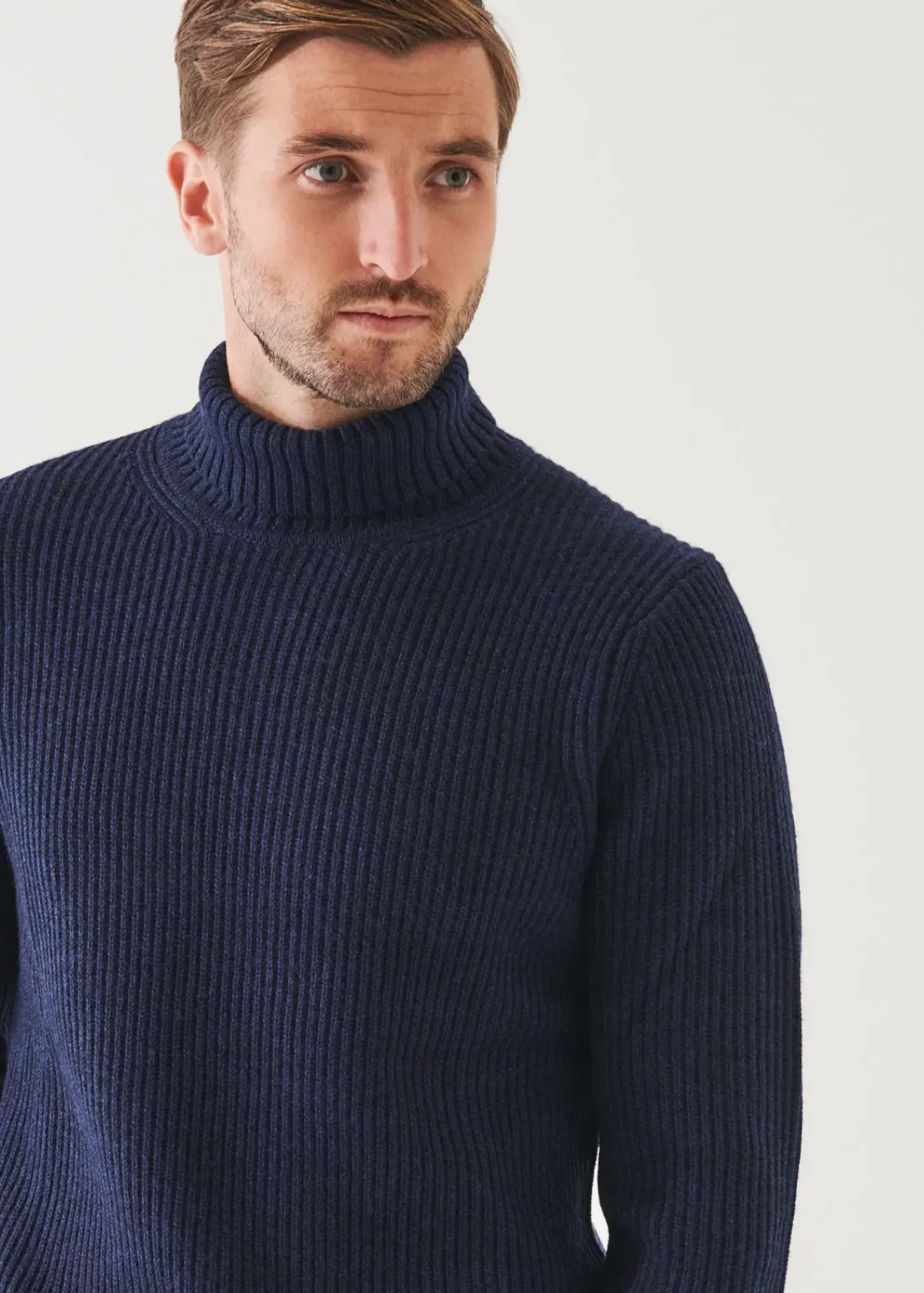 PATRICK ASSARAF Merino Ribbed Knit Turtleneck|Men Knitwear