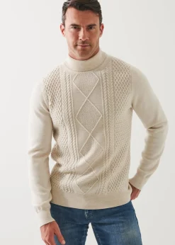 PATRICK ASSARAF Merino Textured Knit Sweater|Men Knitwear
