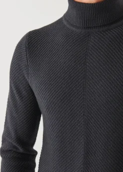 PATRICK ASSARAF Merino Textured Knit Turtleneck|Men Knitwear