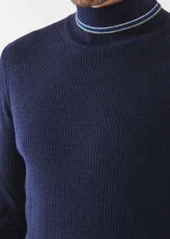 PATRICK ASSARAF Merino Waffle Knit Turtleneck|Men Knitwear