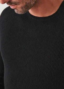 PATRICK ASSARAF Merino Wool Ribbed Crewneck|Men Knitwear
