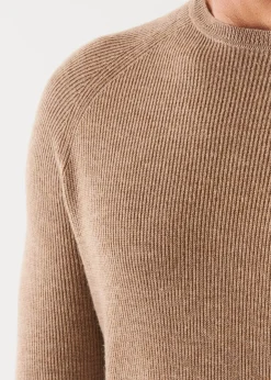 PATRICK ASSARAF Merino Wool Ribbed Crewneck|Men Knitwear