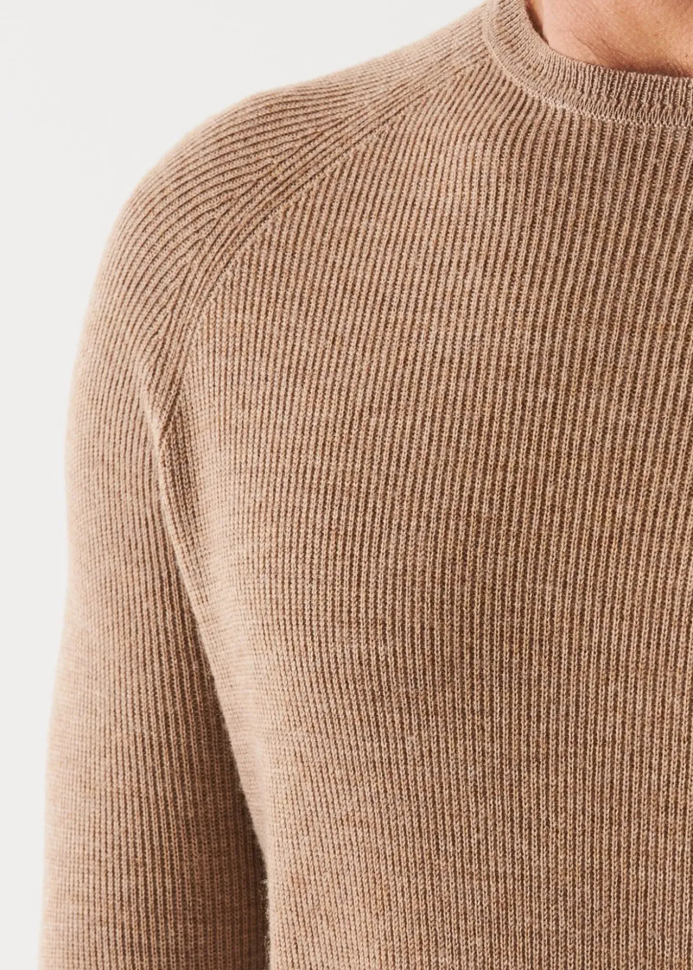 PATRICK ASSARAF Merino Wool Ribbed Crewneck|Men Knitwear