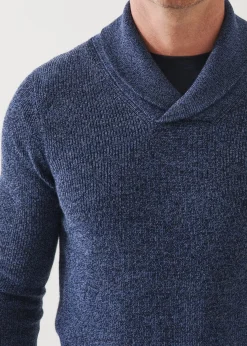 PATRICK ASSARAF Merino Wool Shawl Collar Sweater|Men Knitwear
