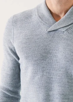 PATRICK ASSARAF Merino Wool Shawl Collar Sweater|Men Knitwear