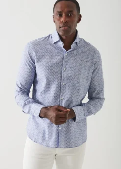 PATRICK ASSARAF Mini Floral Cotton Shirt|Men Shirts