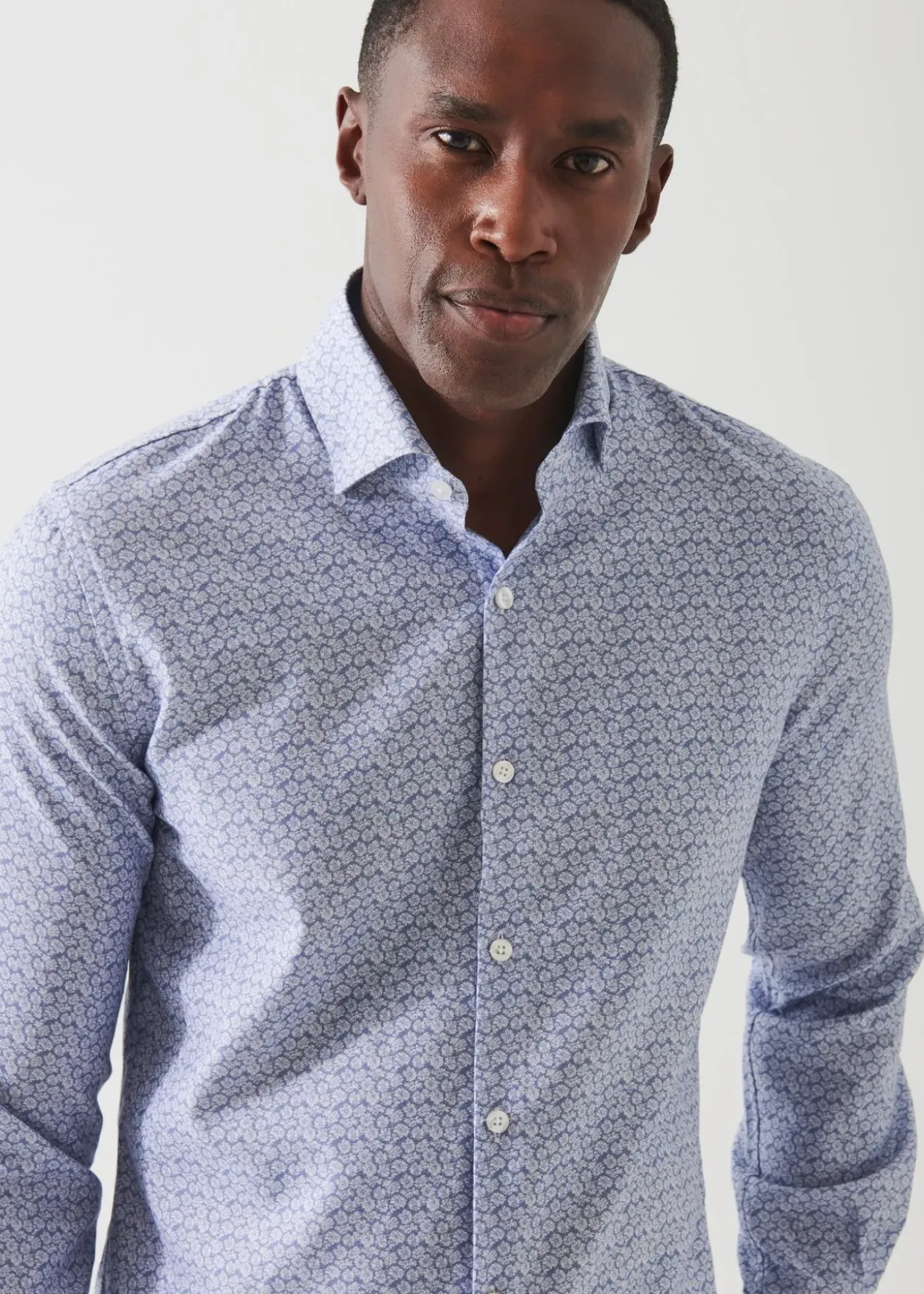 PATRICK ASSARAF Mini Floral Cotton Shirt|Men Shirts