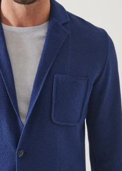 PATRICK ASSARAF Neat Textured Cotton Knit Blazer|Men Blazers