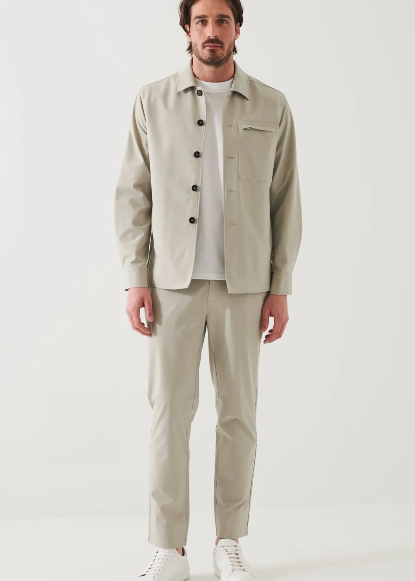 PATRICK ASSARAF Nucleo Nylon Stretch Chino Pant|Men Bottoms