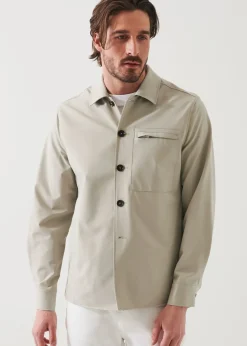 PATRICK ASSARAF Nucleo Nylon Stretch Shirt Jacket|Men Shirt Jackets