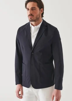 PATRICK ASSARAF Nucleo Nylon Stretch Two-Button Blazer|Men Blazers