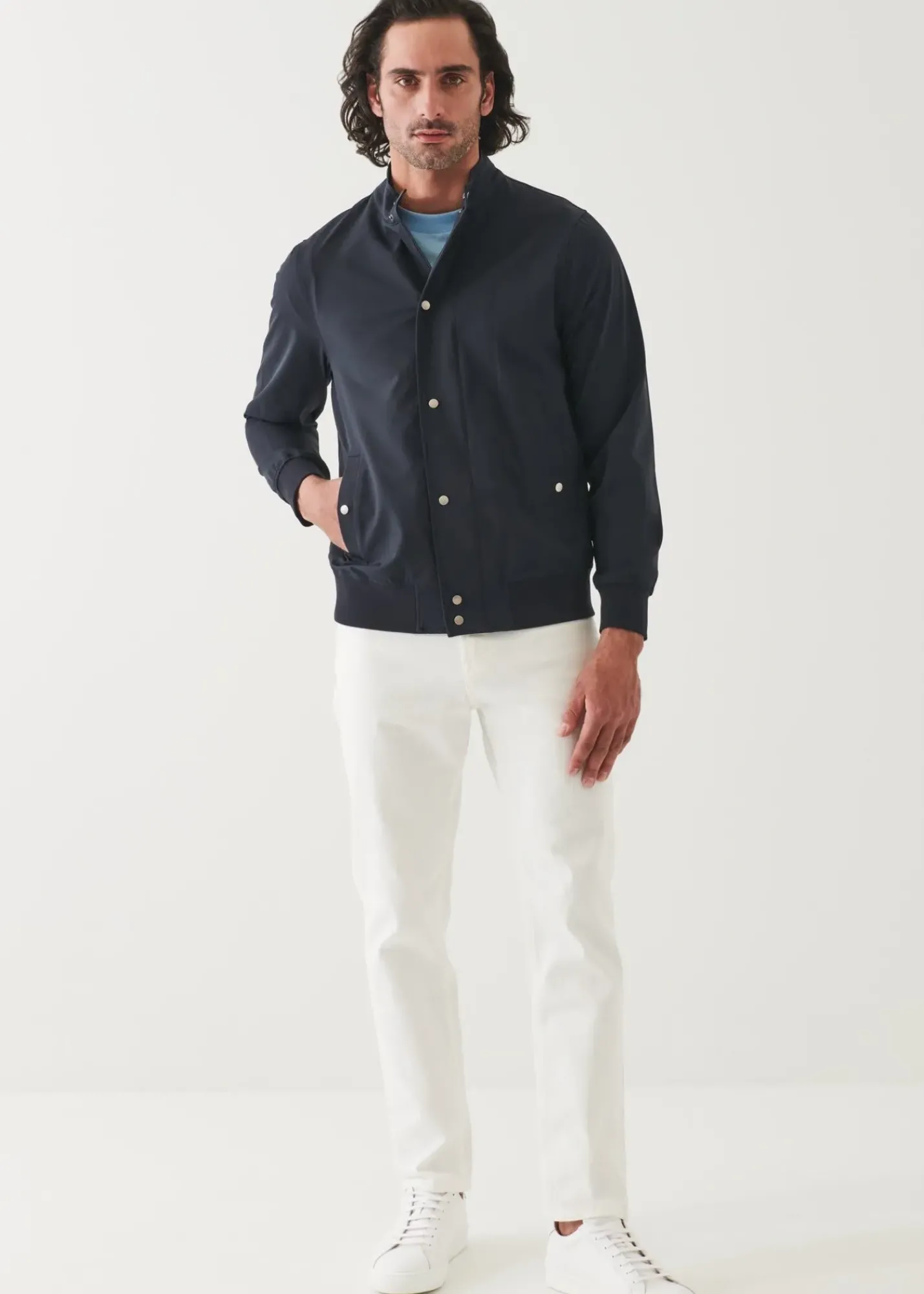PATRICK ASSARAF Nylon Stretch Bomber Jacket|Men Outerwear