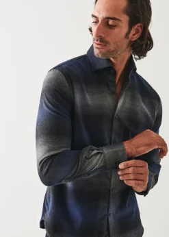 PATRICK ASSARAF Ombre Plaid Shirt|Men Shirts