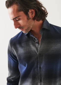 PATRICK ASSARAF Ombre Plaid Shirt|Men Shirts