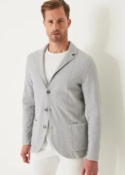 PATRICK ASSARAF Organic Cotton Textured Knit Blazer|Men Blazers