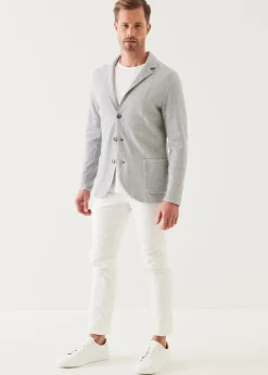 PATRICK ASSARAF Organic Cotton Textured Knit Blazer|Men Blazers