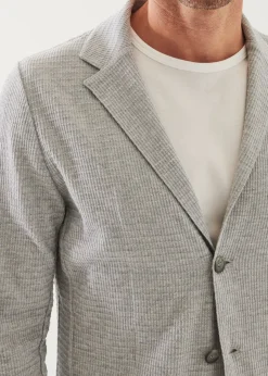 PATRICK ASSARAF Organic Cotton Textured Knit Blazer|Men Knitwear