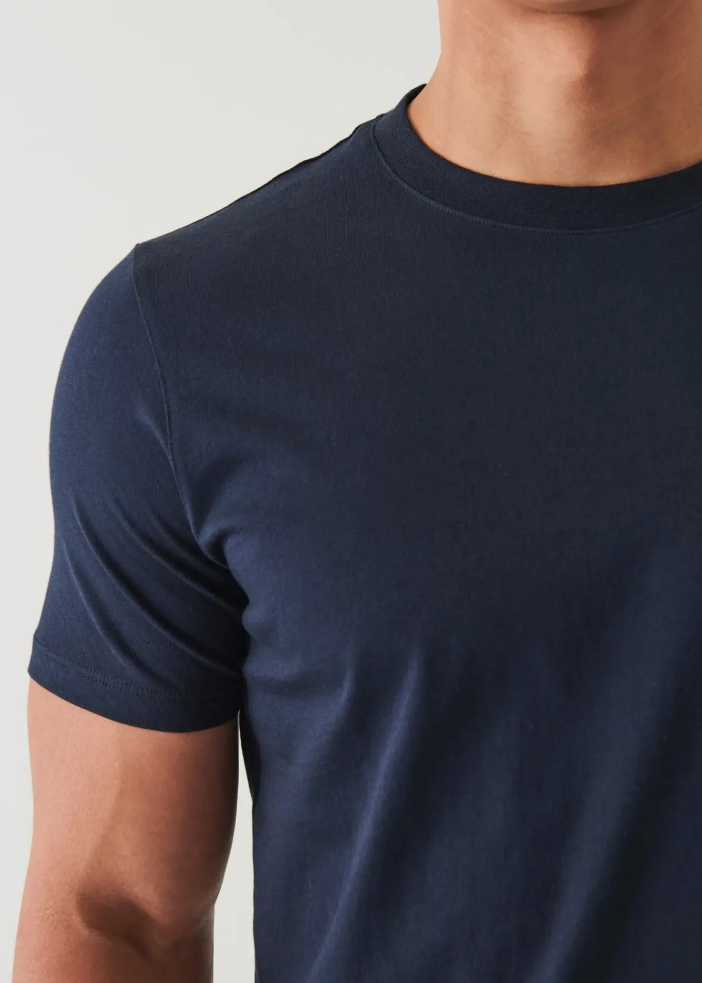 PATRICK ASSARAF Organic Pima Cotton High Neck T-Shirt|Men T-Shirts