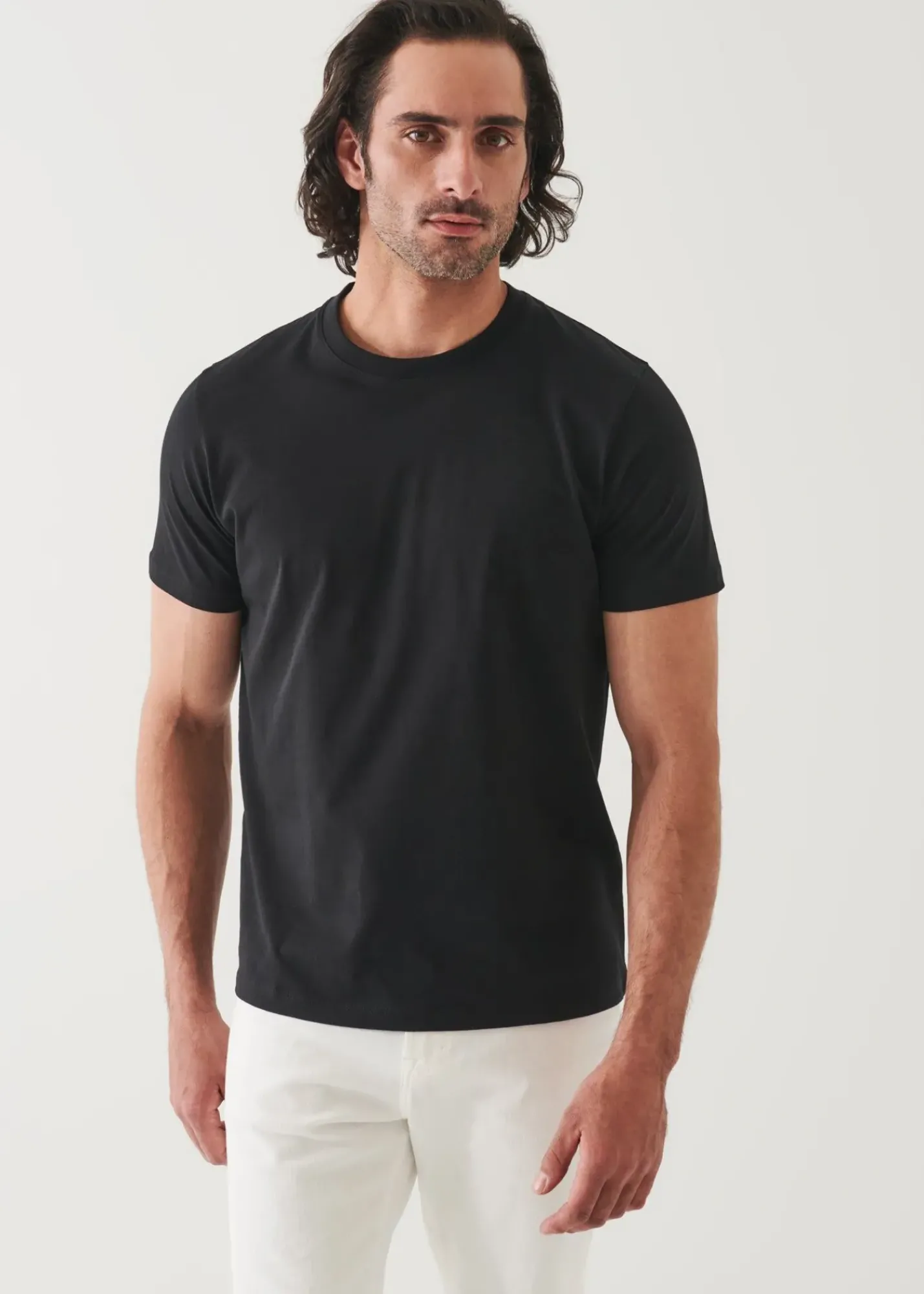 PATRICK ASSARAF Organic Pima Cotton High Neck T-Shirt|Men T-Shirts