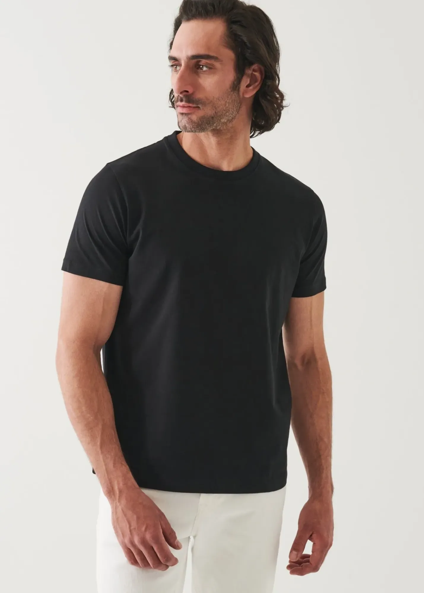 PATRICK ASSARAF Organic Pima Cotton High Neck T-Shirt|Men T-Shirts