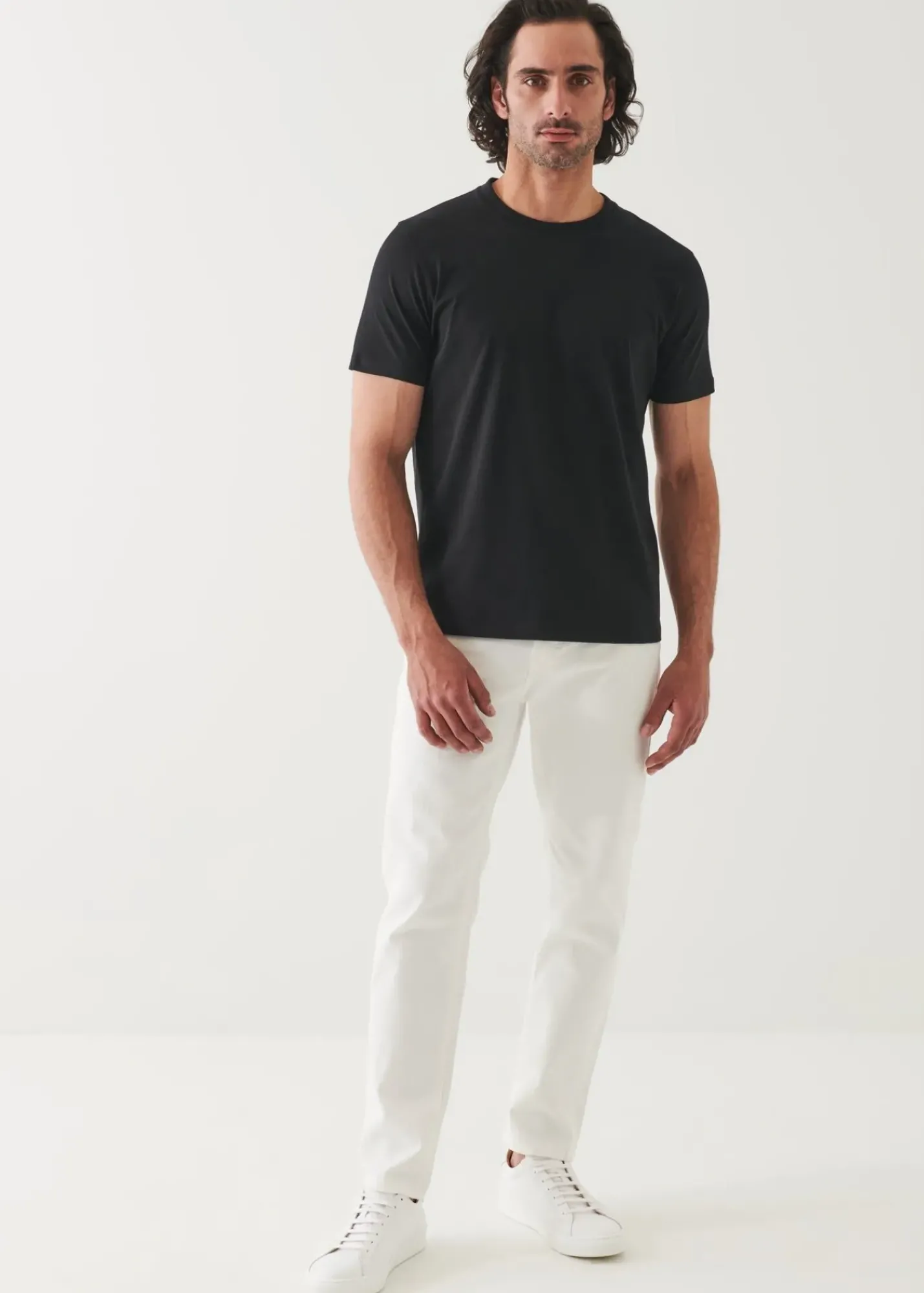 PATRICK ASSARAF Organic Pima Cotton High Neck T-Shirt|Men T-Shirts