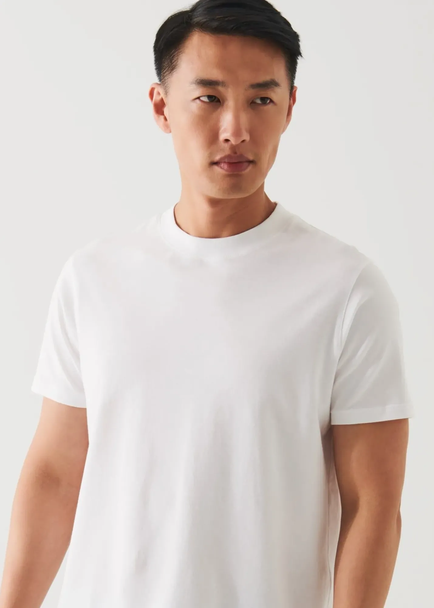 PATRICK ASSARAF Organic Pima Cotton High Neck T-Shirt|Men T-Shirts