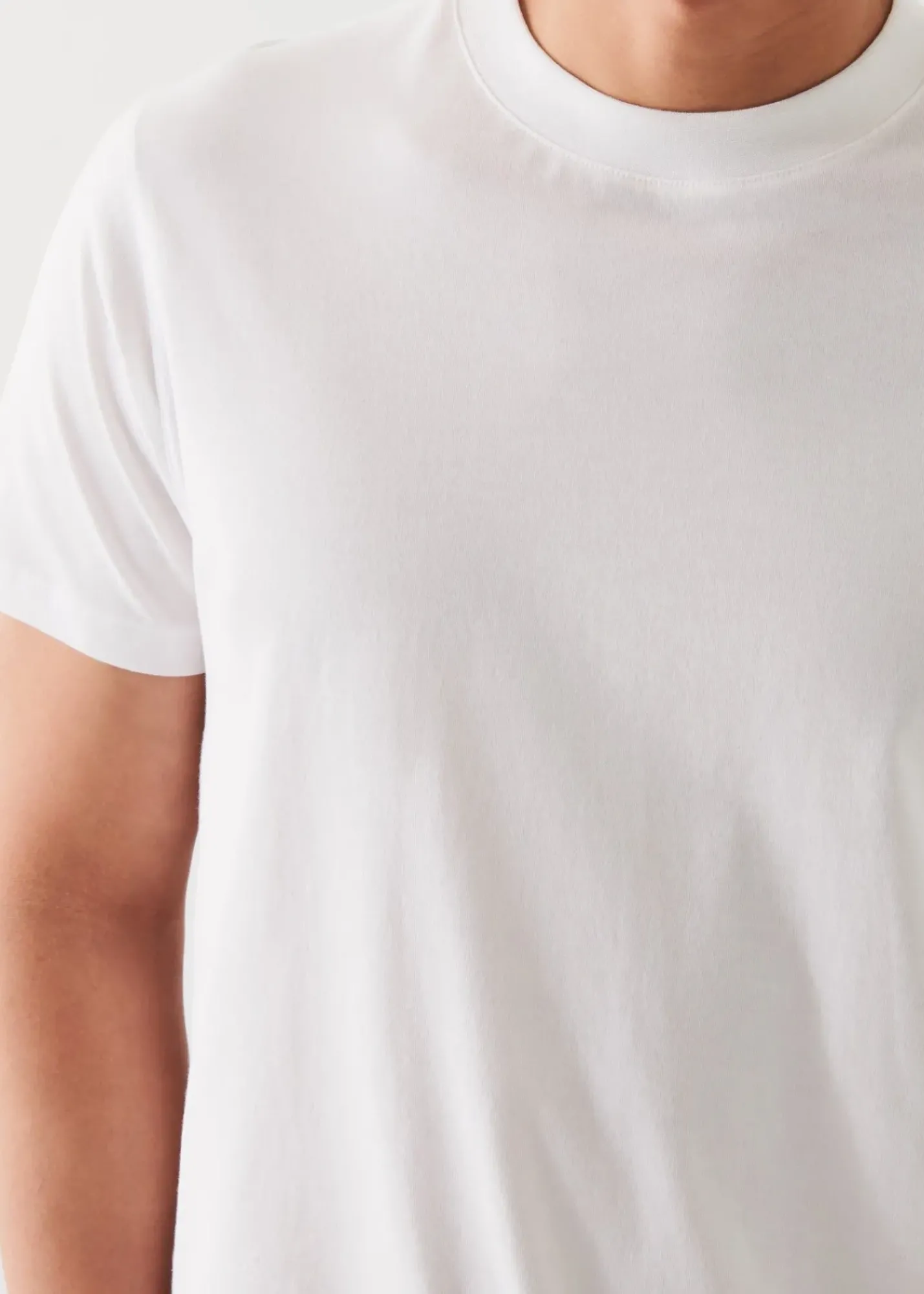 PATRICK ASSARAF Organic Pima Cotton High Neck T-Shirt|Men T-Shirts
