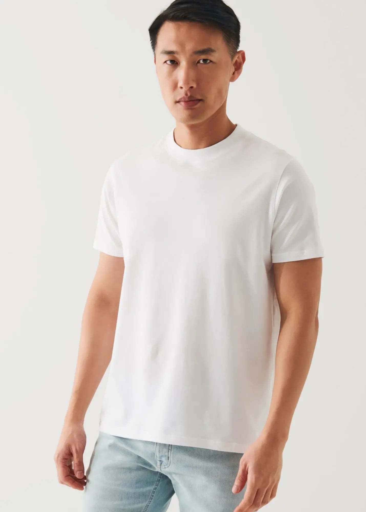 PATRICK ASSARAF Organic Pima Cotton High Neck T-Shirt|Men T-Shirts
