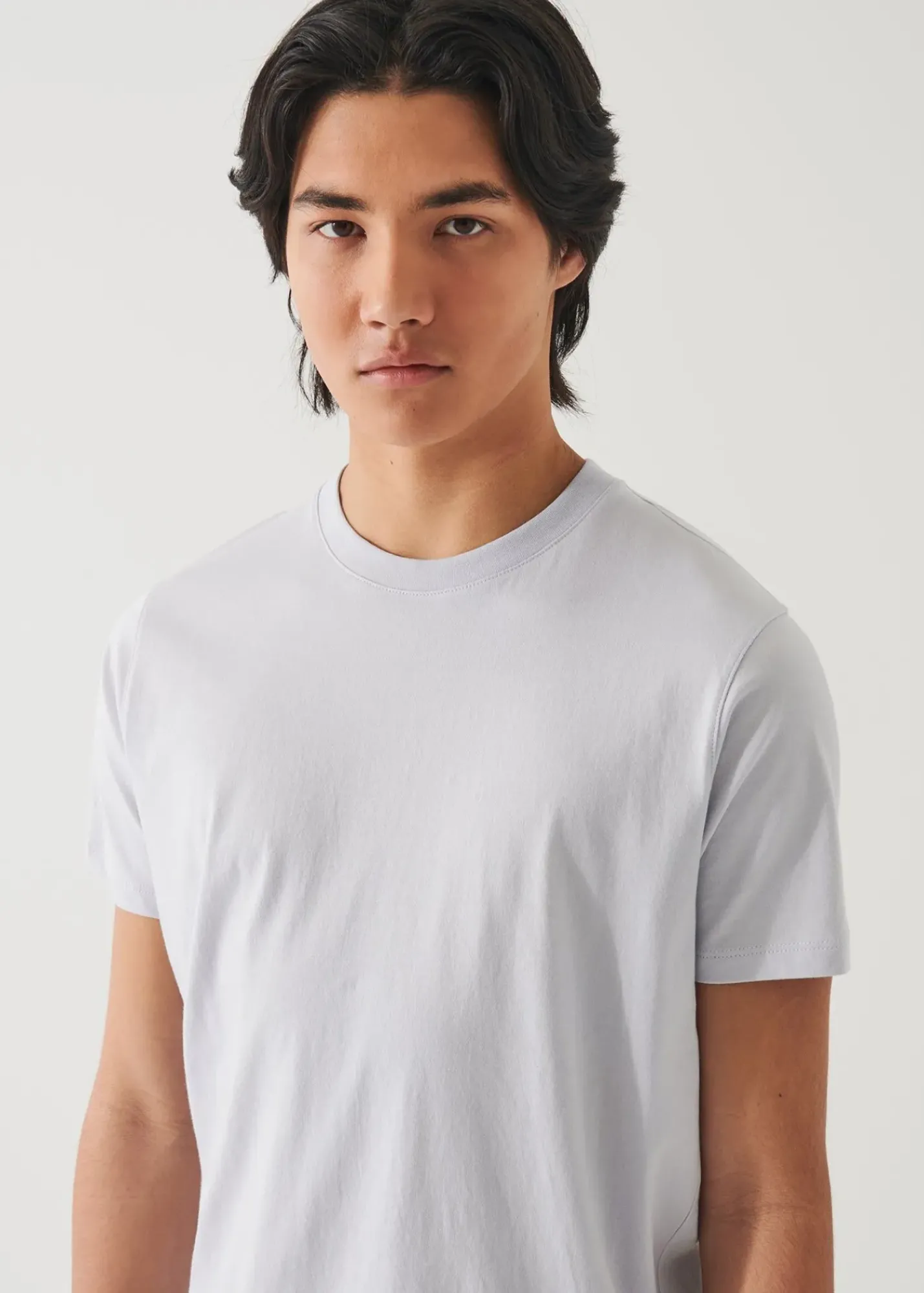 PATRICK ASSARAF Organic Pima Cotton High Neck T-Shirt|Men T-Shirts