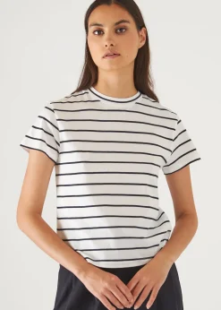 PATRICK ASSARAF Organic Pima Cotton Striped Baby T-Shirt|Women T-Shirts