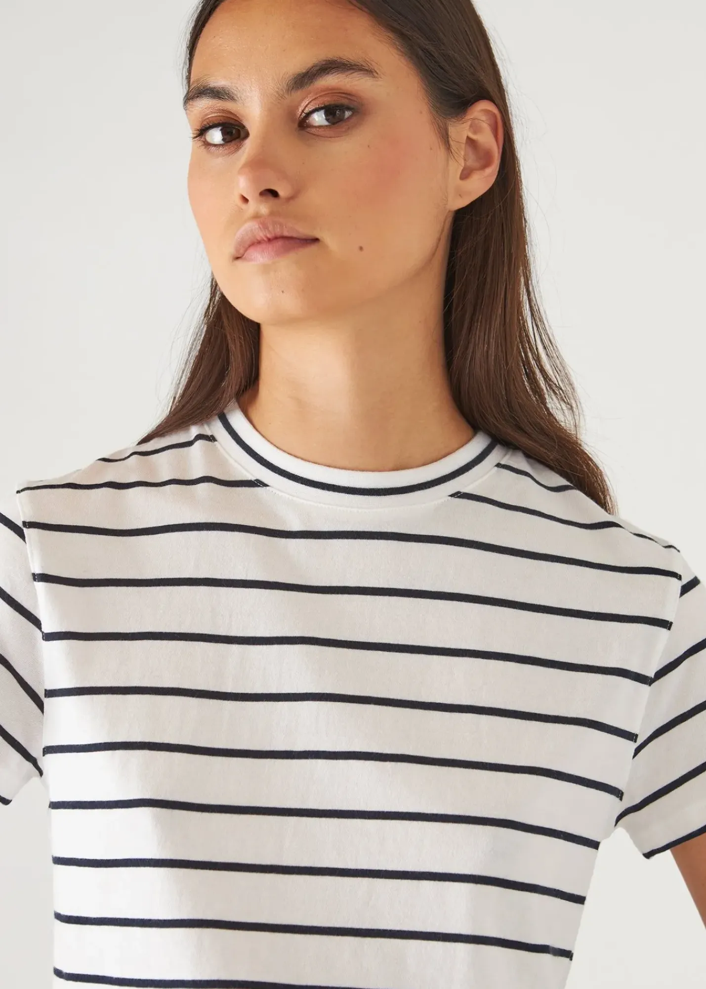 PATRICK ASSARAF Organic Pima Cotton Striped Baby T-Shirt|Women T-Shirts