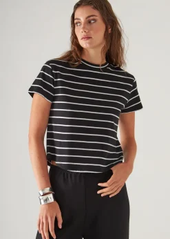 PATRICK ASSARAF Organic Pima Cotton Striped Baby T-Shirt|Women T-Shirts