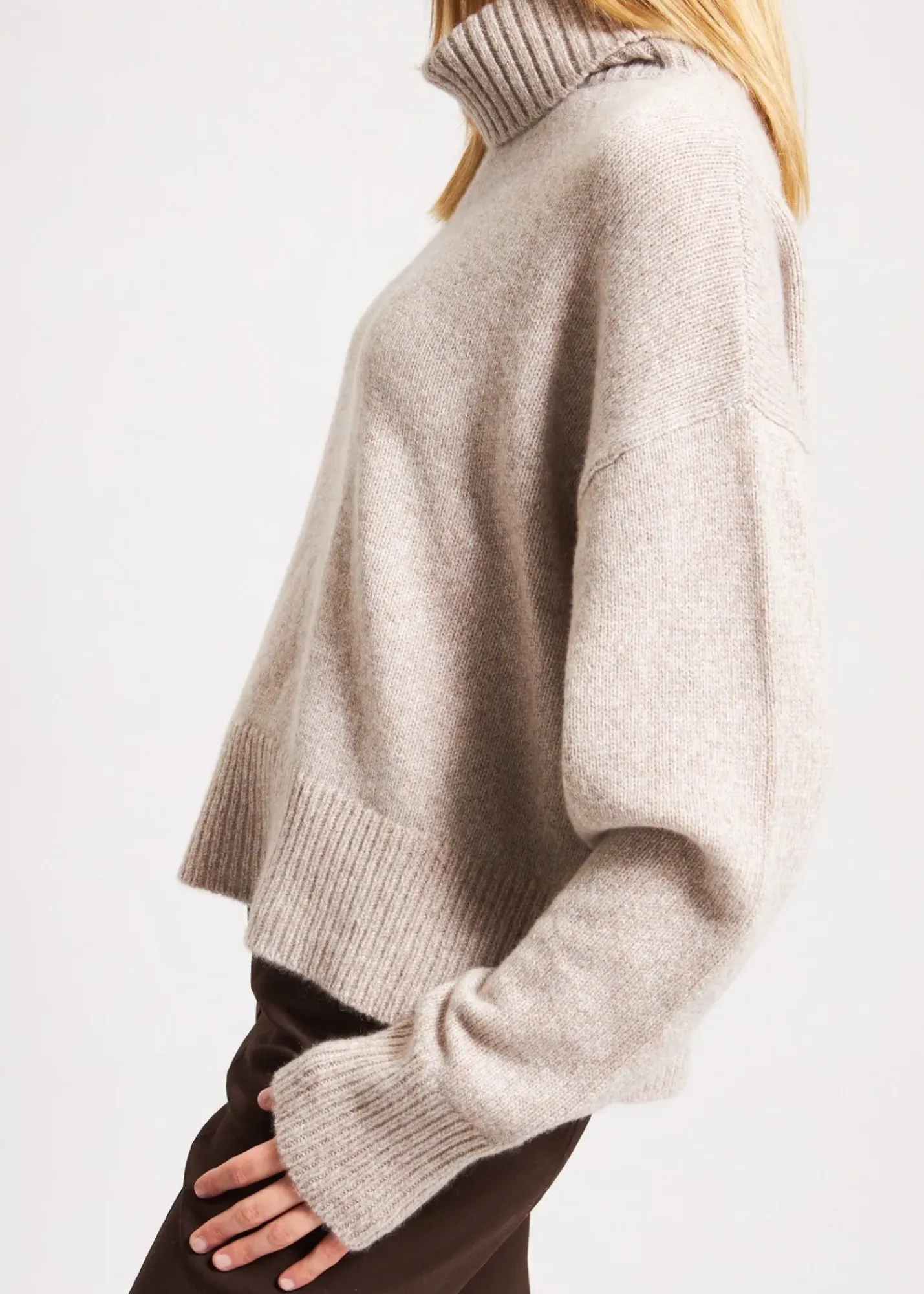 PATRICK ASSARAF Oversized Cashmere Turtleneck|Women Knitwear