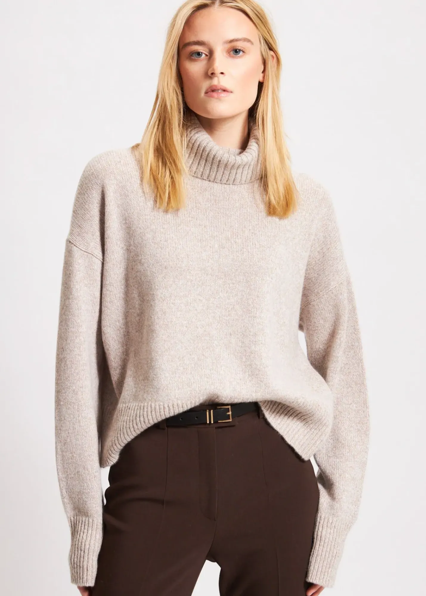 PATRICK ASSARAF Oversized Cashmere Turtleneck|Women Knitwear
