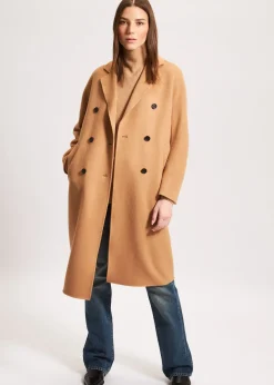 PATRICK ASSARAF Oversized Double Breasted Wool Coat|Women Outerwear