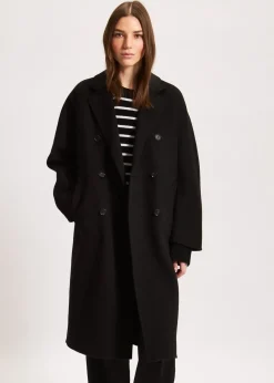 PATRICK ASSARAF Oversized Double Breasted Wool Coat|Women Outerwear
