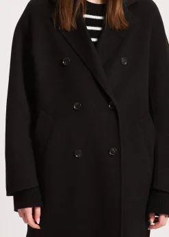 PATRICK ASSARAF Oversized Double Breasted Wool Coat|Women Outerwear