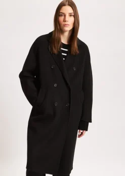 PATRICK ASSARAF Oversized Double Breasted Wool Coat|Women Outerwear