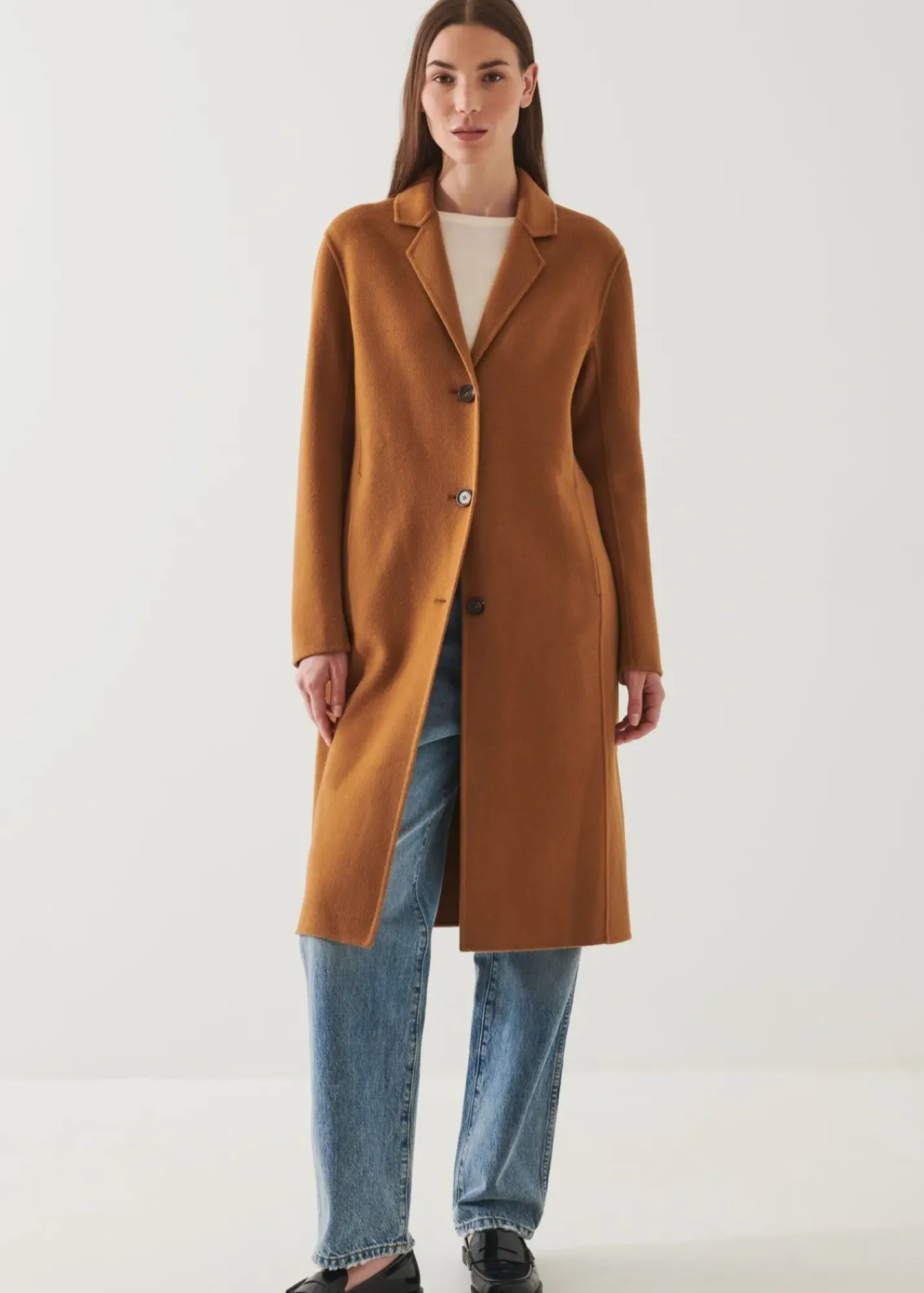 PATRICK ASSARAF Oversized Single Breasted Wool Coat|Women Outerwear