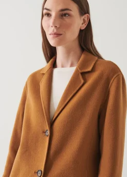 PATRICK ASSARAF Oversized Single Breasted Wool Coat|Women Outerwear