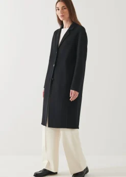 PATRICK ASSARAF Oversized Single Breasted Wool Coat|Women Outerwear
