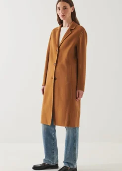 PATRICK ASSARAF Oversized Single Breasted Wool Coat|Women Outerwear
