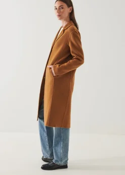 PATRICK ASSARAF Oversized Single Breasted Wool Coat|Women Outerwear