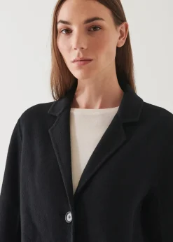 PATRICK ASSARAF Oversized Single Breasted Wool Coat|Women Outerwear