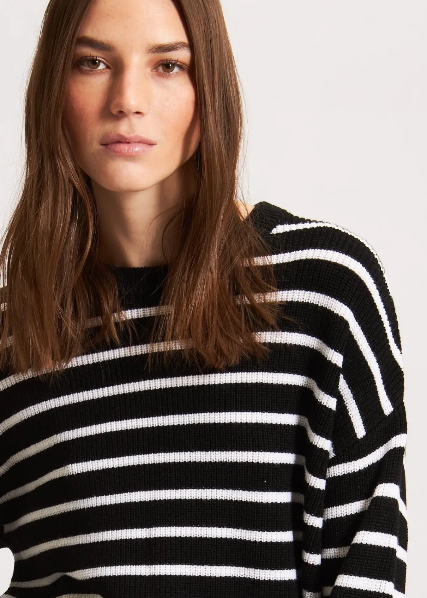 PATRICK ASSARAF Oversized Striped Crewneck|Women Knitwear