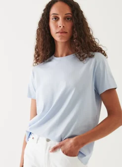 PATRICK ASSARAF Pastel Iconic Pima Cotton Stretch Boyfriend T-Shirt|Women T-Shirts