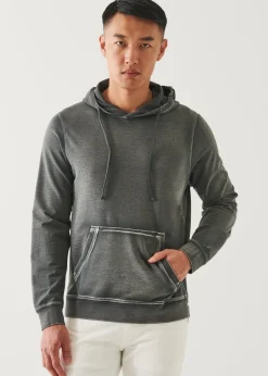 PATRICK ASSARAF Pima Cotton French Terry Vintage Wash Hoodie|Men Sweatshirts & Hoodies