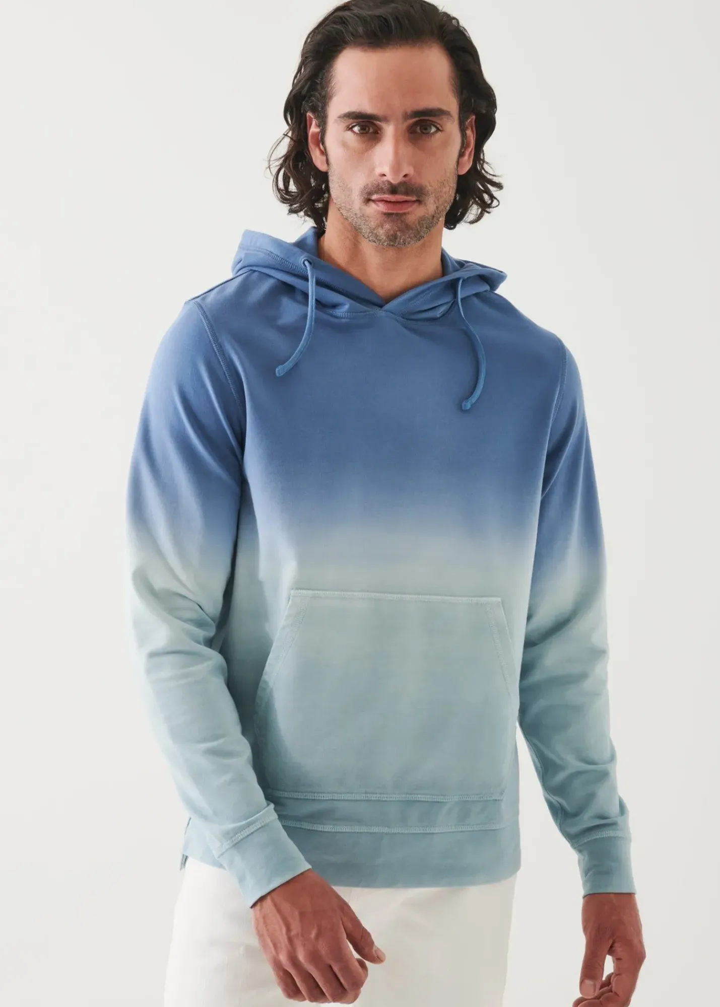 PATRICK ASSARAF Pima Cotton French Terry Mineral Wash Sweatshirt|Men Sweatshirts & Hoodies