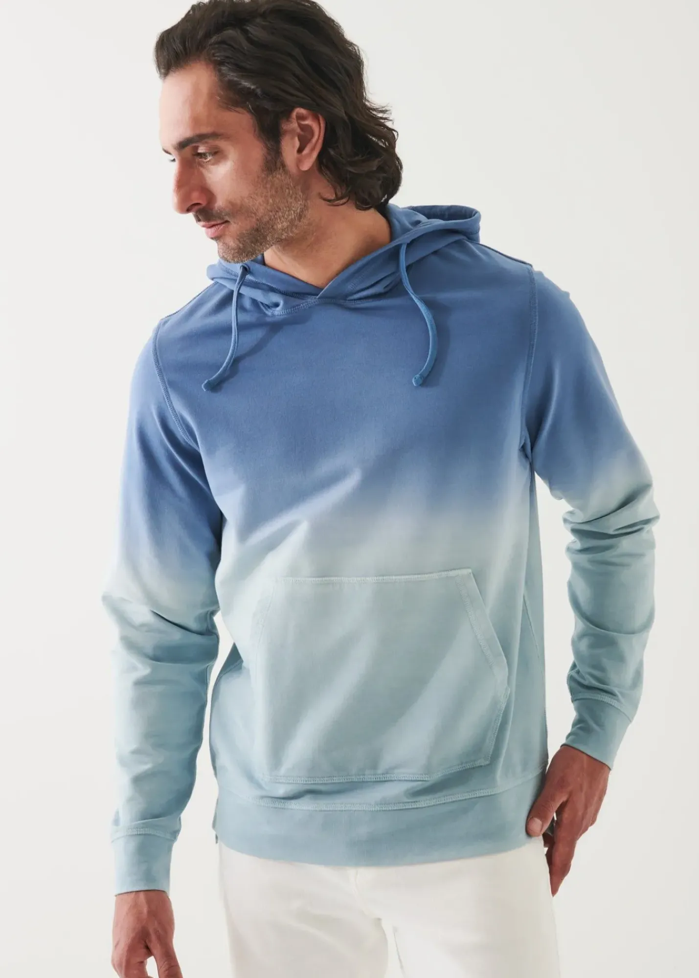 PATRICK ASSARAF Pima Cotton French Terry Mineral Wash Sweatshirt|Men Sweatshirts & Hoodies