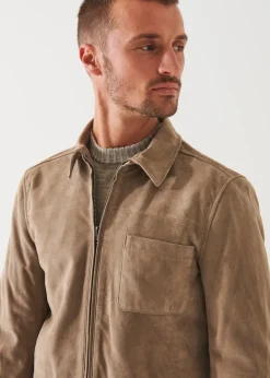 PATRICK ASSARAF Pima Cotton French Terry Overshirt|Men Shirt Jackets